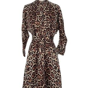Equipment Leopard Print Midi Dress